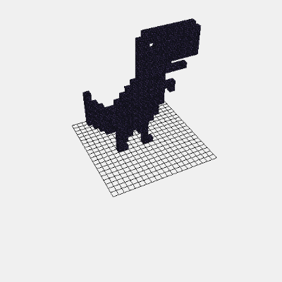 dinosaur view in 3d in my space