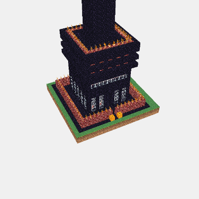 Obsidian Tower - 3D View Layer-By-Layer - Mineprints